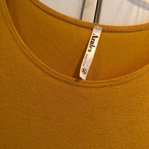 Beautiful Ruffled bottom Mustard Maxi Dress! - Picture 4 of 6